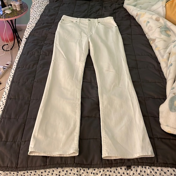 White Bootcut Jeans - Picture 1 of 3
